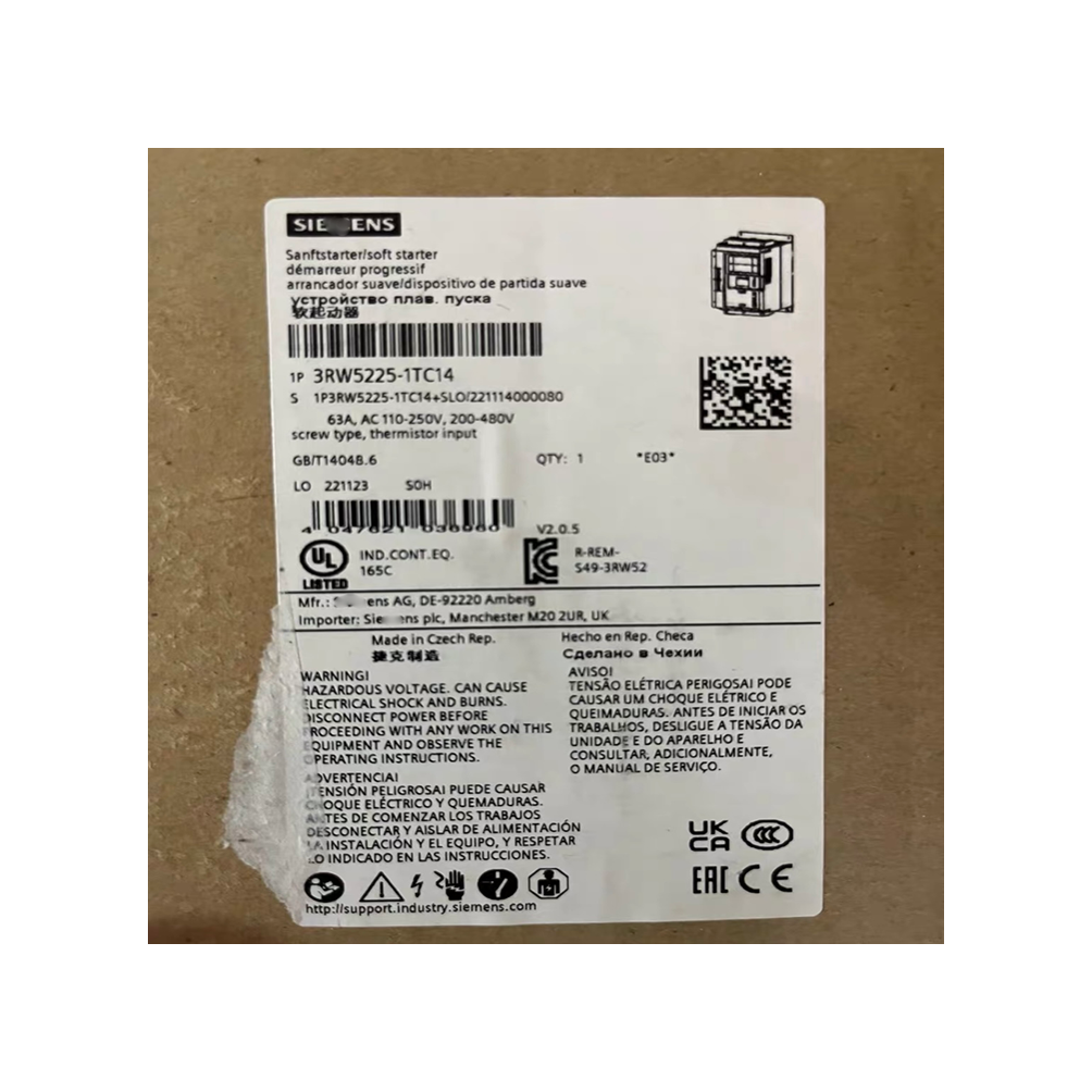 Brand new original Siemens AC semiconductor PLC soft starter, affordable price 3RW5215-3AC15