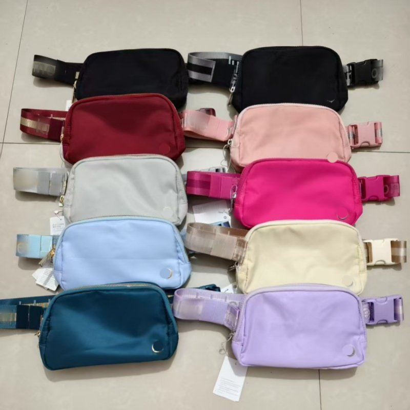 Amazon Lulu Fashion 1L Nylon Waterproof Sports and Leisure Waist Bag Explosive New Crossbody Bag Single Shoulder Yoga Bag 2025