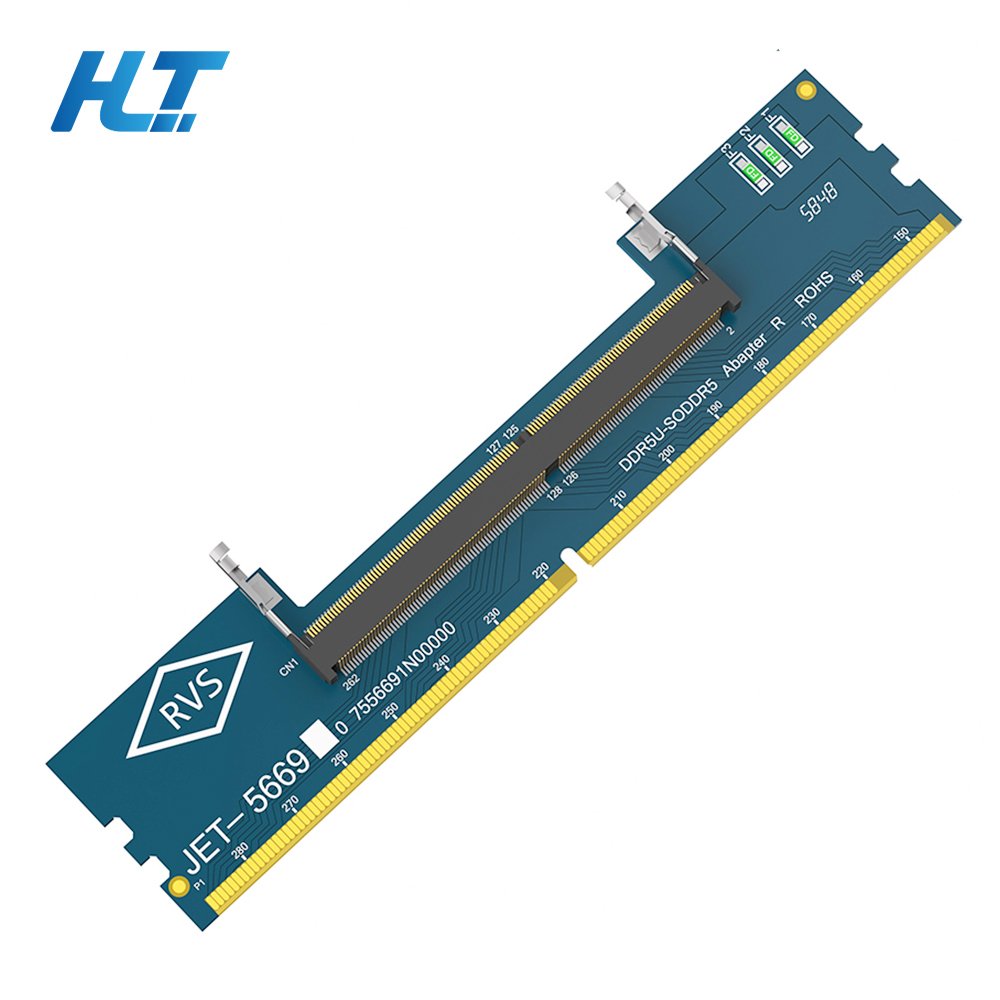 Memory Tester Converter So DDR5 to DDR5 U-DIMM Laptop DDR5 Memory SO-DIMM to PC Desktop DIMM Riser Card Expansion Adapter