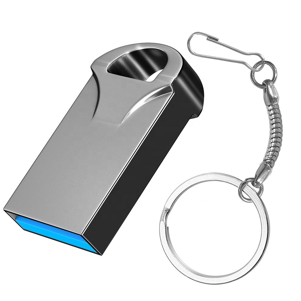 Hot selling 2025 ultra mini metal material 64GB USB flash drive, 2GB 4GB 8GB memory stick, 16GB 32GB thumb drive with lanyard