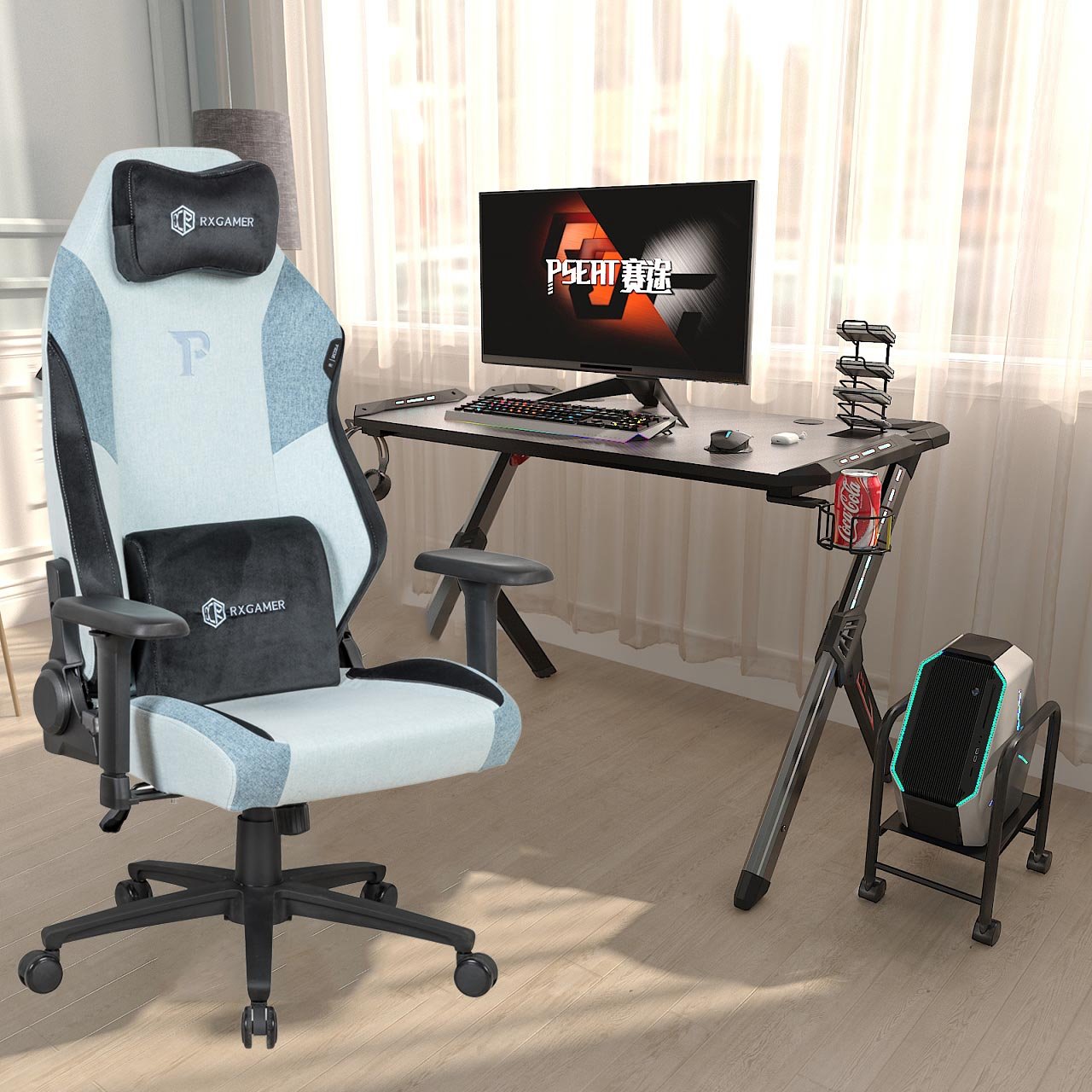 Customized high back executive lounge chair with 4D armrests, luxurious ergonomic swivel chair that can be comfortably adjusted, suitable for computer games