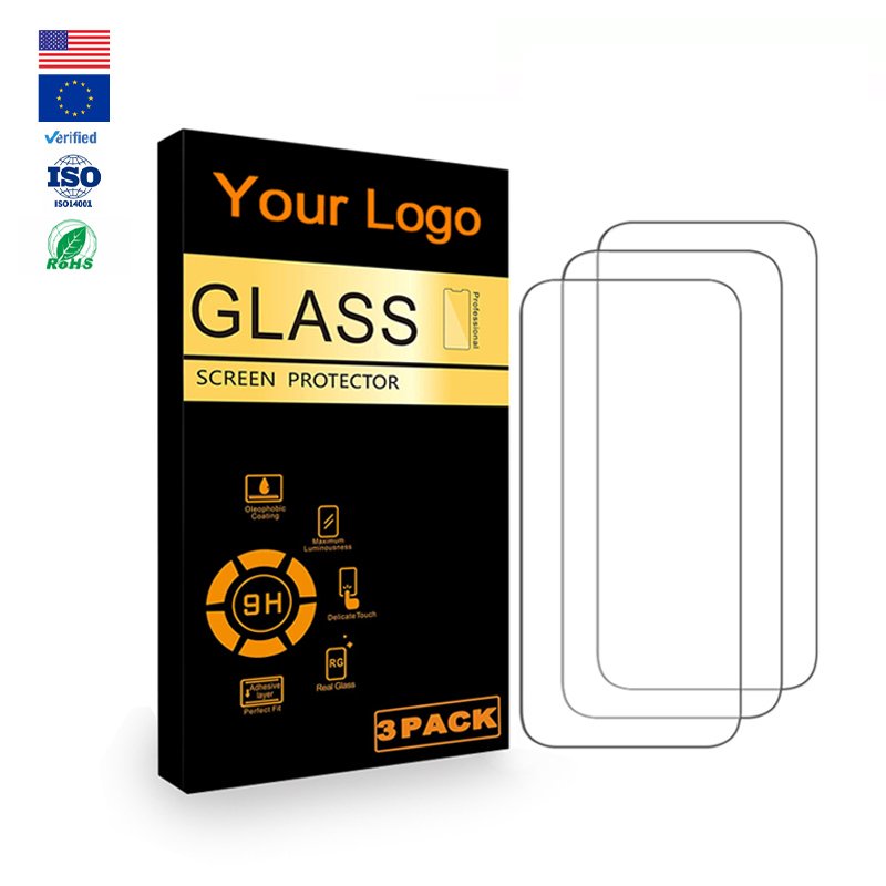 2&3 packs of tempered glass screen protectors for iPhone 14 15 16 17 Pro Max