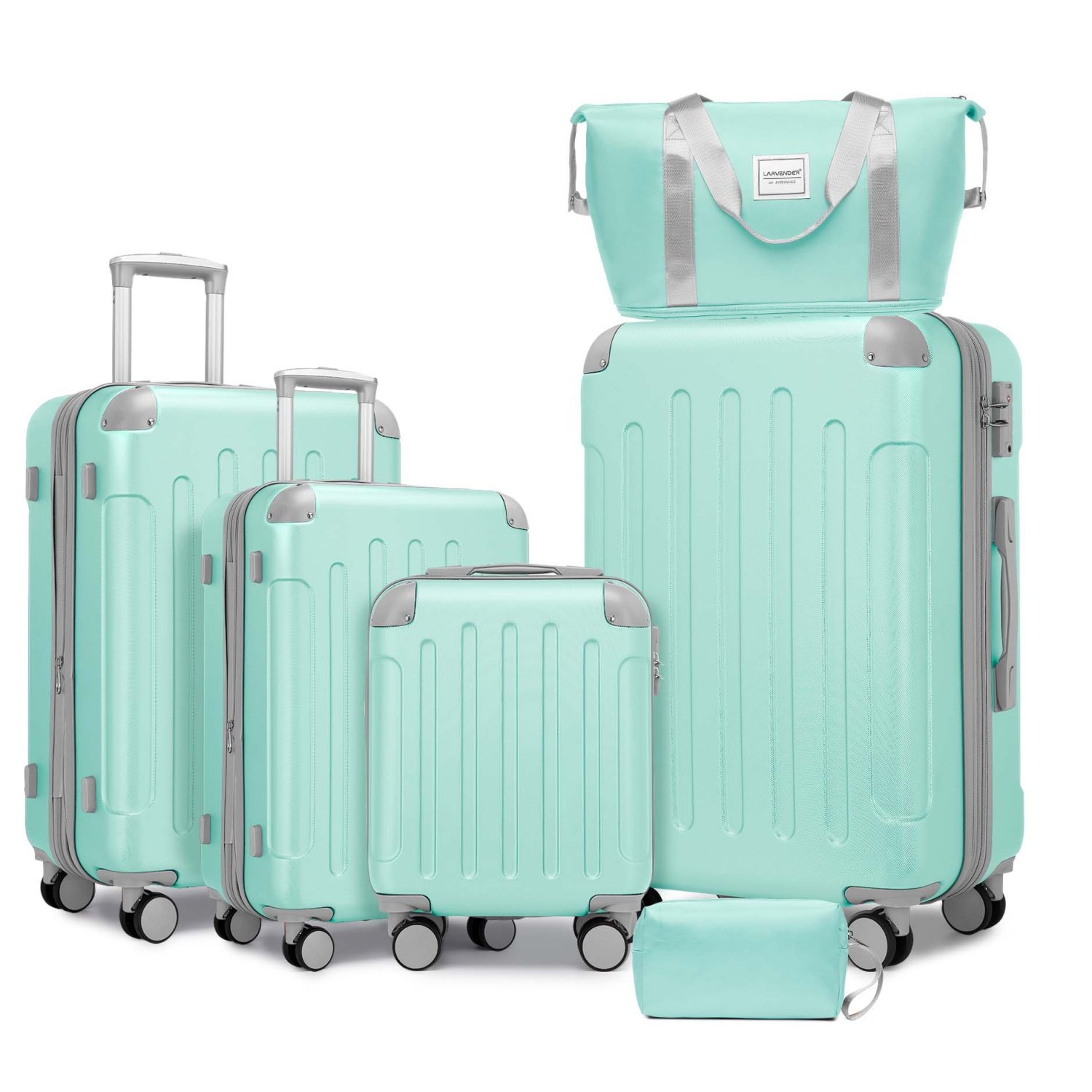 Hot selling luggage set in the United States, 6-piece set with luggage bag, high-quality factory product, suitable for personal travel use by students