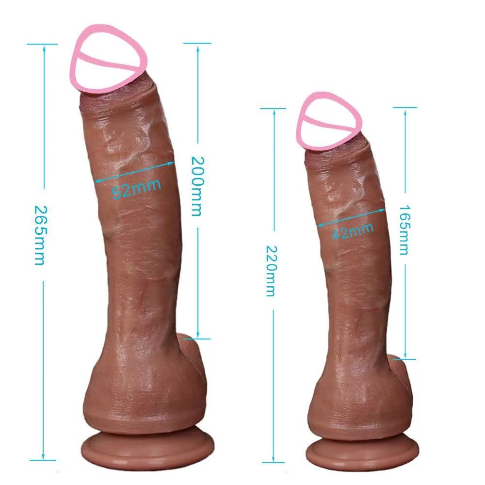 Manufacturer direct sales realistic skin sensation fake penis, silicone huge penis with suction cup female G-point anal stimulation adult sex toy