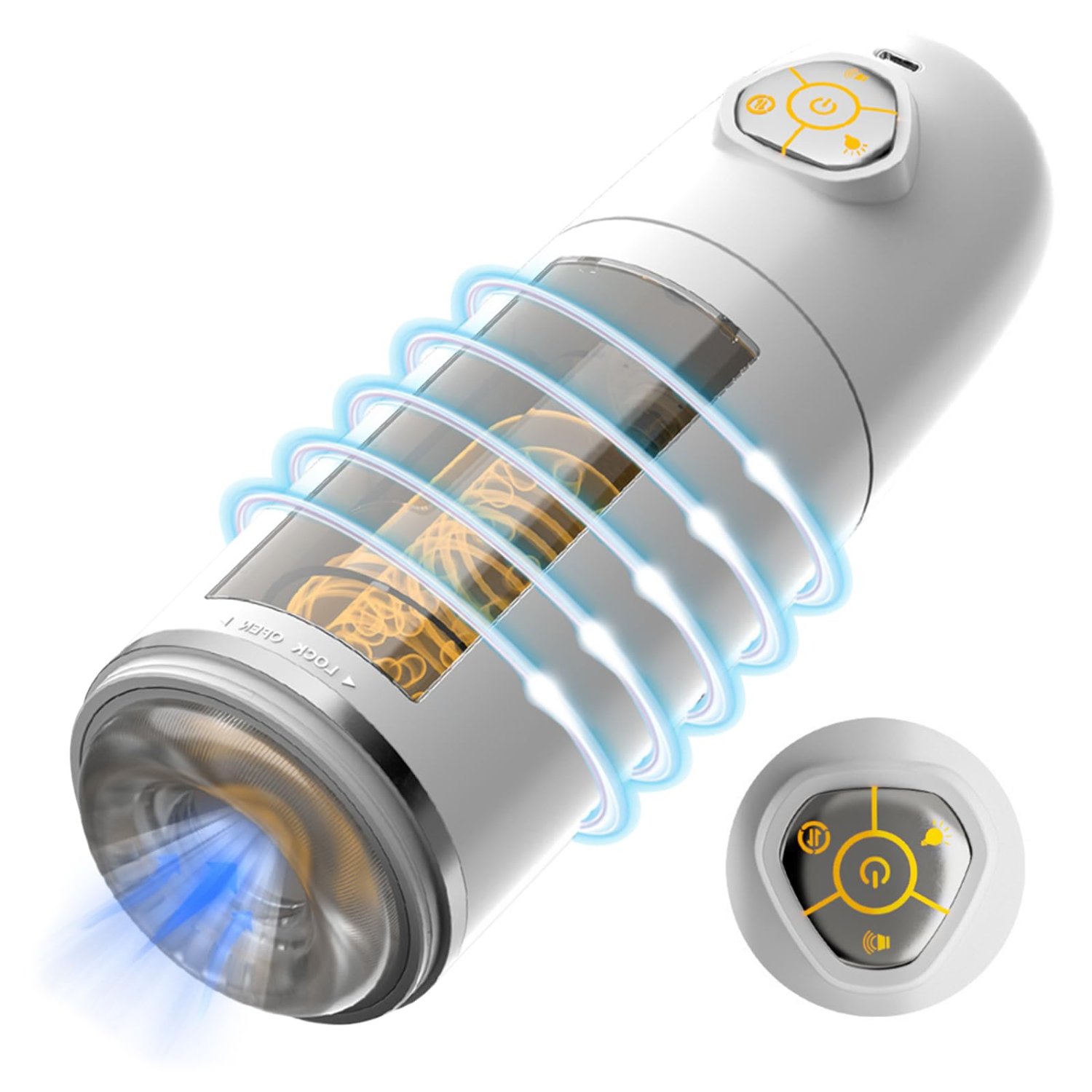 The second-generation spacecraft male masturbator features telescopic rotation and motion intelligence for couples to share pronunciation